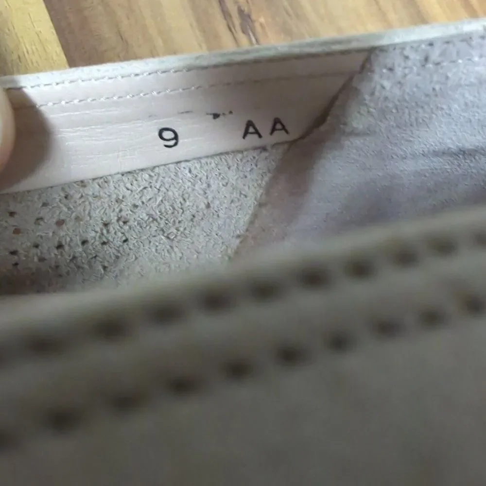 RANGONI Isela Handcrafted in Italy Women`s Taupe Soft‎ Suede Leather Flats 9 AA